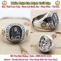 Nhẫn  Phong Thủy Tuổi 1981 Tân Dậu  Hóa Giải Vận Hạn Năm Sao Xấu ( Bạc Thái )