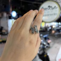 NHẫn phượng hoàng 3d bạc nguyên chấtt