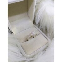 Nhẫn quả cầu đá 2 viền