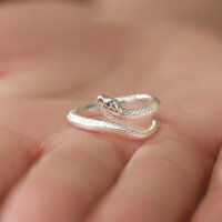 Nhẫn rắn bạc S925 cho phụ nữ, cảm giác sang trọng nhẹ nhàng, nhẫn hình rắn năm 2025, thiết kế độc đáo
