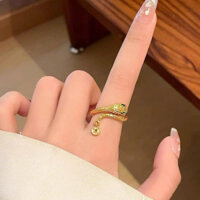 Nhẫn Rắn Đuôi Kim Tiền Bạc Mẫu Mới 2025 kiểu dáng free size - Trang sức vàng bạc Hoà Thảo