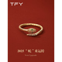 Nhẫn Rắn Vàng cho Phụ Nữ, Cảm giác Sang Trọng Nhẹ, Nhẫn Bạc Hình Đầu Rắn Có Thể Điều Chỉnh cho Năm Sinh, Nhẫn Ngón Tay Trỏ