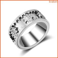 Nhẫn thép không gỉ KRA Nhẫn Spinner dành cho nữ Người đàn ông Gear cho Celtic Ring Giảm căng thẳng Giảm lo âu