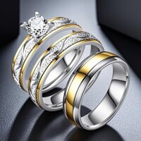 Nhẫn thép không gỉ, nhẫn cặp đôi, trang sức bằng thép titan không phai màu, phụ kiện tay, nhẫn ngón tay GZDZ