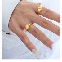 Nhẫn Thép Titan Hình Hoa Hồng LGh0