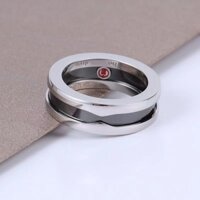 Nhẫn Thép Titan Không Phai Màu Đen Cá Tính Cho Cặp Đôi