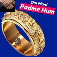 Nhẫn thời trang nam, nữ chất liệu titan bền, đẹp xoay 2 lớp khắc chú