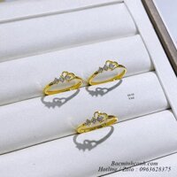 Nhẫn tim 1 hàng đá vàng 10k NNU210