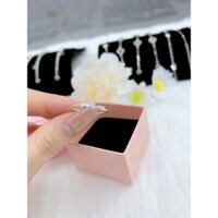 Nhẫn tim tròn nhỏ xinh, Nhẫn bạc trắng sáng KTJ