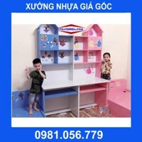 Nhắn tin địa chỉ Bàn học đôi cho bé bằng nhựa hình ngôi nhà BH05