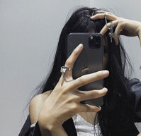 Nhẫn titan cánh bướm độc đáo sáng tạo - Mẫu 1