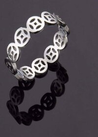 Nhẫn titan kim tiền không đen không gỉ NK02 - Vàng - 8