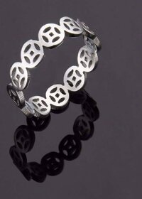 Nhẫn titan kim tiền không đen không gỉ NK02 - Vàng - 8