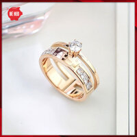 Nhẫn titan nạm đá zircon khắc chữ Love forever Trang sức Bé Heo BHN141 - size 8