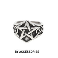 Nhẫn titan nam mặt ngôi sao 5 cánh không gỉ MR2301