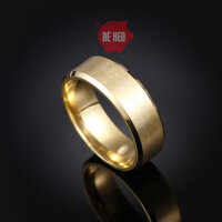 Nhẫn titan nam nữ - nhẫn nam bền màu - Trang sức Bé Heo BHN119 - size 7 - Vàng