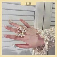 Nhẫn titan nữ LIZI nhẫn nữ đính đá kiểu dáng hình bướm phong cách thời trang Hàn Quốc 58