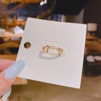 Nhẫn titan xoắn hoa