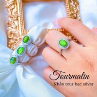 Nhẫn tourmaline xanh lá bổ trợ mệnh mộc và thuỷ. Dành cho nữ