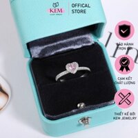 Nhẫn trái tim đính đá KEM JEWELRY lấp lánh, sang chảnh. Nhẫn bạc cao cấp K2031