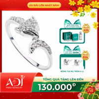 Nhẫn Trang sức bạc 925 ADJ đính đá CZ sang trọng cao cấp Con Cáo Chú Mèo SN97224AD