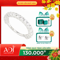 Nhẫn Trang sức bạc 925 ADJ đính đá CZ sang trọng cao cấp Một Vòng Nhỏn Lắp Lánh SN97197AD