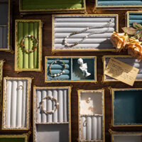 Nhẫn Trang Sức Bông Tai Vòng Cổ Vòng Tay Nhung Hiển Thị Giá Đỡ Acrylic Khay Trưng Bày