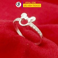 Nhẫn trẻ con thỏ chất liệu bạc ta Bạc Quang Thản – QTTC7