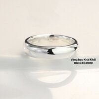 Nhẫn tròn trơn bạc ta , dành cho cả nam và nữ - Vàng bạc Khải Khải - trang sức bạc 9999 - Hàng mới về