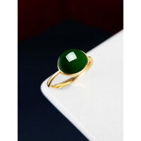 Nhẫn trống gắn bạc 925 hoàn toàn, thiết kế nhẫn ngang, mặt nhẫn ngọc bích trống 5*7 6*8 7*9 8*10