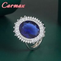 Nhẫn trứng chim bồ câu mới thời trang thiết kế thích hợp Nhẫn hoa phong cách Hồng Kông Trang sức bạc 925