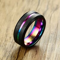 Nhẫn Tungsten Carbide Đen 7 màu