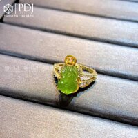 Nhẫn Tỳ Hưu Đá Peridot Vàng 10K