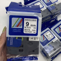 Nhãn TZ2-FX221 siêu dẻo - Chữ đen trên nền trắng 9mm