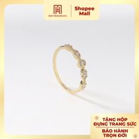 Nhẫn vàng 10K Bảo Tín Mạnh Hải thiết kế đính đá thanh lịch PHN1V10CZH-502002 PCHQ