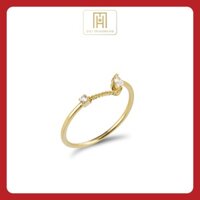 Nhẫn vàng 10k đính hạt, thiết kế thời trang thanh lịch Bảo Tín Mạnh Hải