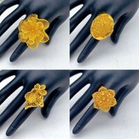 Nhẫn Vàng Cát Trung Đông Ba Chiều Ba Chiều Nhẫn Hoa Rỗng Ba Chiều 24