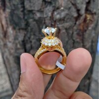 Nhẫn Vàng Nữ, Nhẫn Mỹ Ký Đính Xoàn Lấp Lánh Mạ Vàng 18k Dành Chị Em Trở Nên Xinh Đẹp Như Đeo Vàng Thật - Lokalo A95