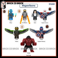 Nhân vật Super Hero Đồ chơi Lắp ráp Nhân vật Falcon Red Hulk Mô hình Siêu Anh Hùng Vũ Trụ TP1035