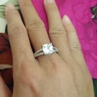 Nhẫn xinh đính đá (ni lớn) - Mẫu 2