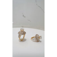 Nhẫn Xoàn Hột Cao Đài Vuông