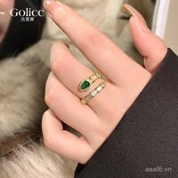 Nhẫn xương rắn năm con rắn 2025 cho phụ nữ, cảm giác cao cấp sang trọng nhẹ nhàng, nhẫn ngón trỏ, trang sức hình rắn, nhẫn đuôi ngón tay nhỏ