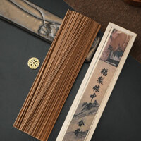 Nhang không tăm hộp gỗ cao cấp kèm đồ cắm - đàn hương, trầm hương, giáng chân hương, bạch trà, long diên hương