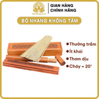 Nhang không tăm trầm hương xông nhà đồ thờ cúng phong thủy thu hút tài lộc Trầm Hương Hà Xá - Bộ nhang không tăm lót nhung