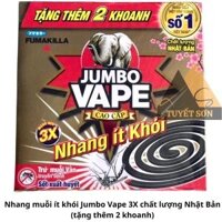 Nhang muỗi ít khói Jumbo-Vape 3X chất lượng Nhật Bản - tặng thêm 2 khoanh