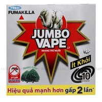 Nhang Muỗi Jumbo Vape Ít Khói Hương Rừng Hộp 10 Khoanh