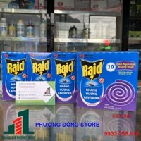 Nhang muỗi Raid (combo 10 hộp) sử dụng