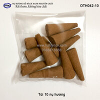 Nhang nụ gỗ Bách Xanh siêu sạch - Tĩnh tâm, an yên OTH042 Xông trầm phong thủy, nhang tỏa khói ngược - Xua đuổi tà khí tai ương  - Túi 10 chiếc