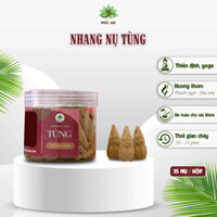 Nhang Nụ Tùng Tuyết, 35 Nụ/Hộp, Nhang Nụ Đỉnh Đốt, Nụ Từ Bột Gỗ Tùng, Xông Nhà Thơm Phồng, Thiền Định Yoga, An Toàn