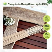 Nhang Trầm Hương 30cm Hộp Gồm 100 Cây Phổ Thông Hương Thơm Sang Trọng Dịu Nhẹ Tinh Tế Giảm Stress